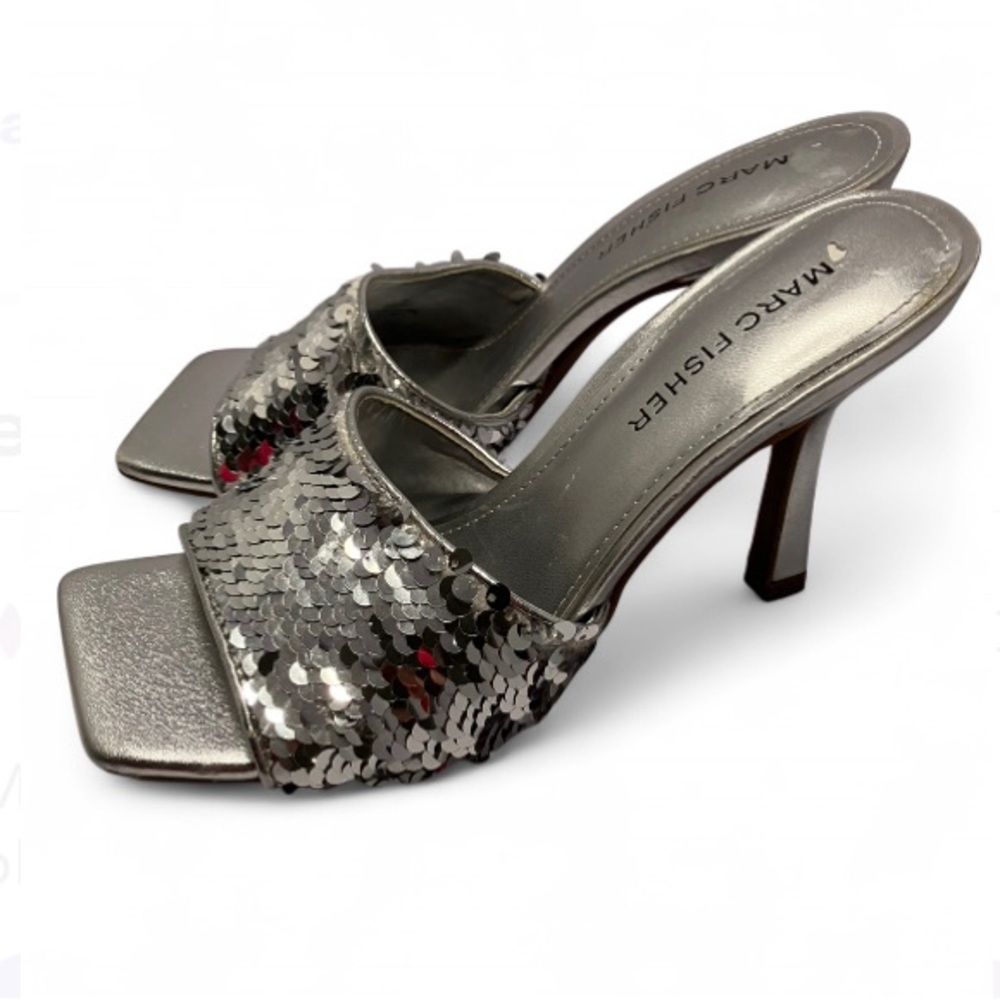 Marc Fisher Danria Mule Silver US Women’s Size 6